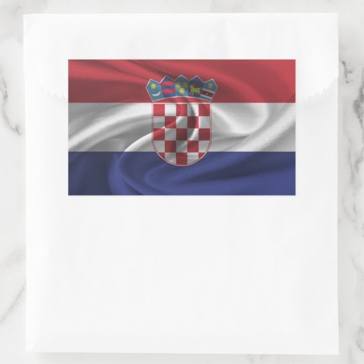 Kroatienflagge Rechteckiger Aufkleber (Tasche)