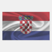 Kroatienflagge Rechteckiger Aufkleber (Vorderseite)