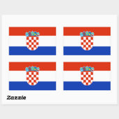 Kroatienflagge Rechteckiger Aufkleber (Blatt)