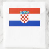 Kroatienflagge Rechteckiger Aufkleber (Tasche)