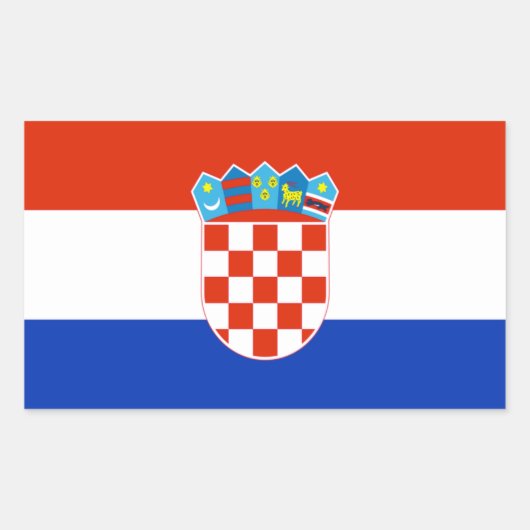 Kroatienflagge Rechteckiger Aufkleber (Vorderseite)