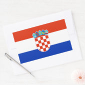 Kroatienflagge Rechteckiger Aufkleber (Umschlag)