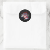 Kroatienflagge Runder Aufkleber (Tasche)