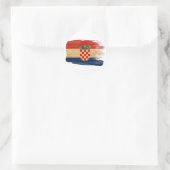 Kroatienflagge Runder Aufkleber (Tasche)