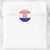 Kroatienflagge Runder Aufkleber (Tasche)