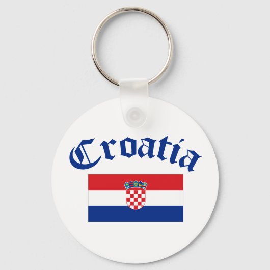 Kroatienflagge Schlüsselanhänger (Vorderseite)
