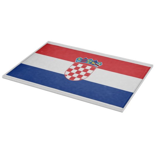 Kroatienflagge Schneidebrett (Ecke)