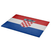Kroatienflagge Schneidebrett (Ecke)
