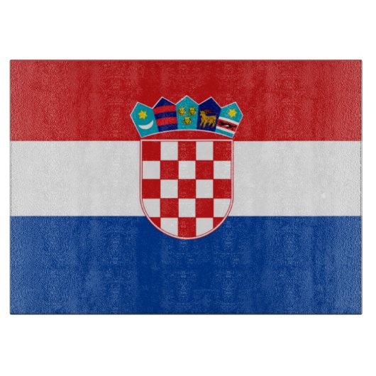 Kroatienflagge Schneidebrett (Vorderseite)