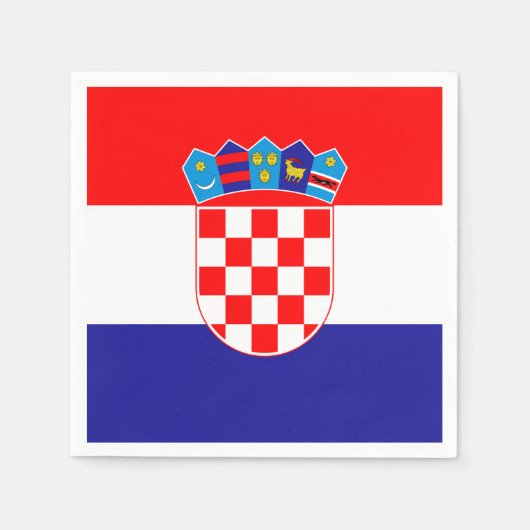 Kroatienflagge Serviette (Vorderseite)