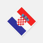 Kroatienflagge Serviette (Ecke)