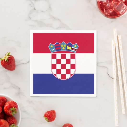 Kroatienflagge Serviette (Beispiel)