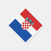 Kroatienflagge Serviette (Ecke)