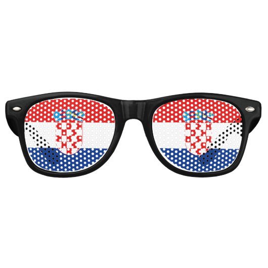 Kroatienflagge Sonnenbrille (Vorderseite)