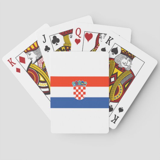 Kroatienflagge Spielkarten (Rückseite)