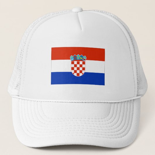 Kroatienflagge Truckerkappe (Vorderseite)