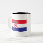 Kroatienflagge Zweifarbige Tasse (Vorderseite Links)