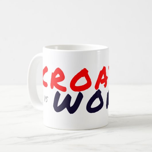 KROATIENvsWORLD Kaffeetasse (Vorderseite Links)