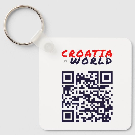 KROATIENvsWORLD Metal Schlüsselanhänger (Vorderseite)