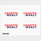 KROATIENvsWORLD Rechteckiger Aufkleber (Blatt)