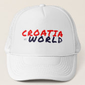 KROATIENvsWORLD White Truckerkappe (Vorderseite)
