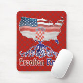 Kroatisch-Amerikanische Roots Mousemat Mousepad (Mit Mouse)