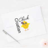 Kroatisch Chick Runder Aufkleber (Umschlag)