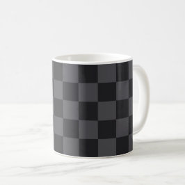Kroatisch Geometrisches Schwarzes Graues gekreuzte Kaffeetasse