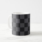 Kroatisch Geometrisches Schwarzes Graues gekreuzte Kaffeetasse (Vorderseite Links)