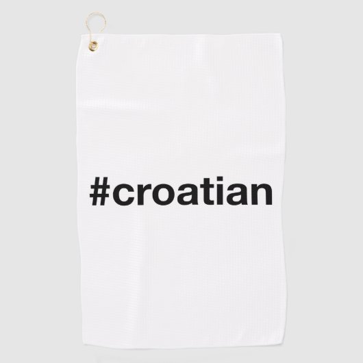 Kroatisch Golfhandtuch (Vorderseite)