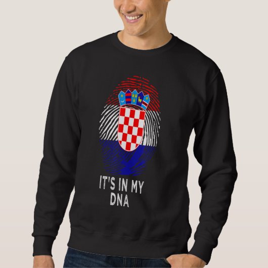 Kroatisch ist es in meinem DNS Fingerprint Kroatie Sweatshirt (Vorderseite)