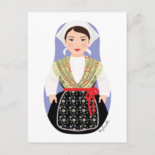 Kroatisch, istrische Matryoshka Postkarte (Vorderseite)