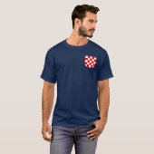 Kroatisch Muster-Wappen-Quadrat T-Shirt (Vorne ganz)