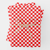Kroatisch - Rot-Weiß-Karo - Umschlagpapier Geschenkpapier Set (Beispiel)