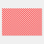 Kroatisch - Rot-Weiß-Karo - Umschlagpapier Geschenkpapier Set (Vorderseite)
