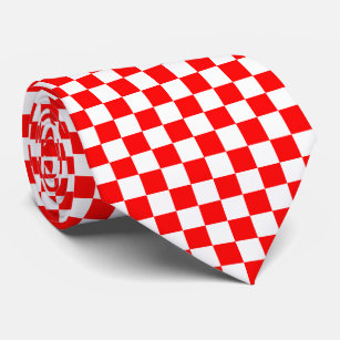 Kroatisch rotes weißes Prüfbrett-Muster Krawatte