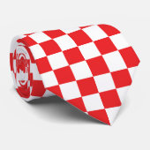 Kroatisch rotes weißes Prüfbrett-Muster Krawatte (Gerollt)