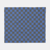 Kroatisch Schwarz-Blau-Schachbrettmuster Fleecedecke (Vorderseite (Horizontal))