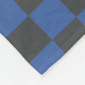 Kroatisch Schwarz-Blau-Schachbrettmuster Fleecedecke (Ecke)