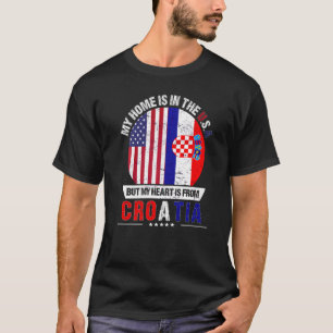 Kroatische amerikanische Patriot Herz ist aus Kroa T-Shirt