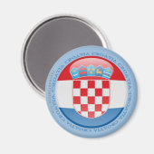 Kroatische Blasen-Flagge Magnet (Vorderseite/Rückseite)