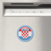 Kroatische Blasen-Flagge Magnet (In Situ (Geschirrspüler))