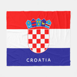 Kroatische Fahne mit benutzerdefiniertem Text Fleecedecke