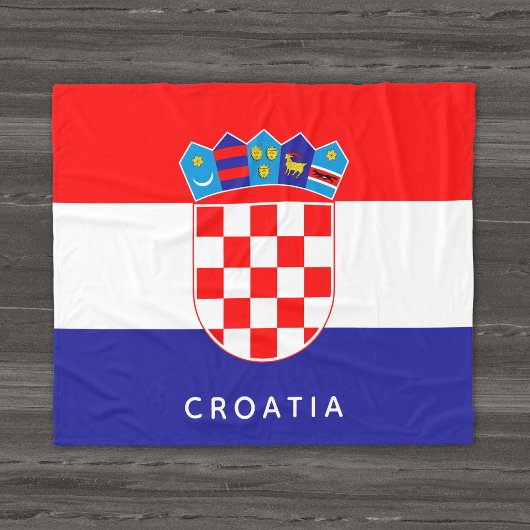 Kroatische Fahne mit benutzerdefiniertem Text Fleecedecke
