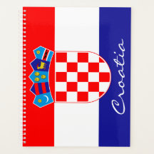 Kroatische Fahne mit benutzerdefiniertem Text