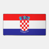 Kroatische Fahne mit benutzerdefiniertem Text Schreibtischunterlage (Vorderseite)