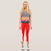 Kroatische Fahne, Mode, Sport / Fitness Capri Leggings (Vorderseite)