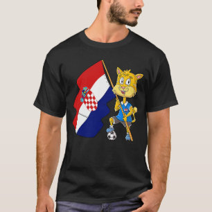 Kroatische Fan-Katze T-Shirt