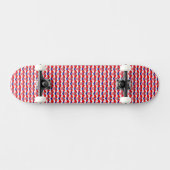 Kroatische Flag Farben Herz Muster pattern Patriot Skateboard (Horizontal)