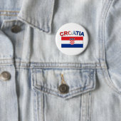 Kroatische Flagge 2 Button (Beispiel)